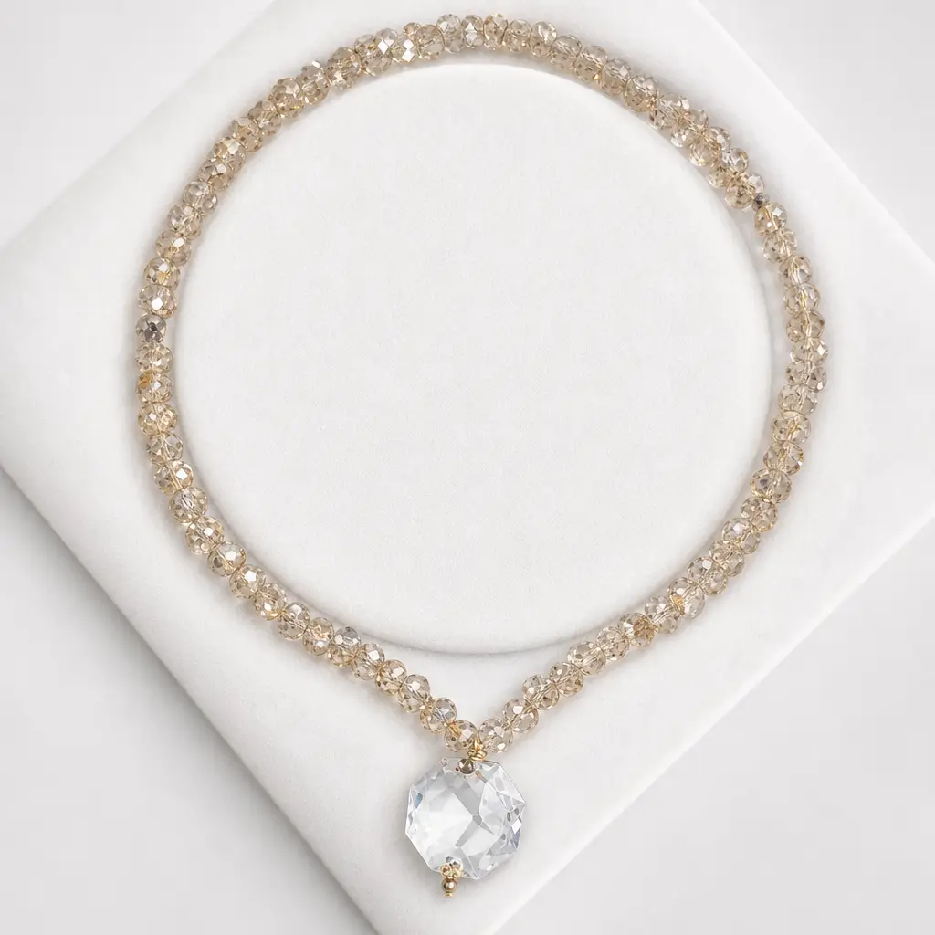 Collana "Cristallo champagne"